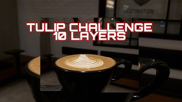 Tulip 10 layers latte art challenge. All Baristas are welcome