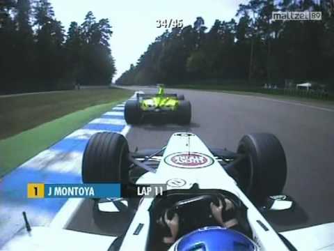 2001 German Grand Prix : Olivier Panis vs Jarno Trulli - onboard high speed battle