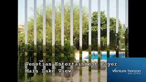 Venetian Entertainment Foyer with a Main Lake View for Sale