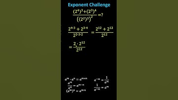 Exponent Challenge: Evaluate a Rational Expression with a Sum Using Exponent Properties