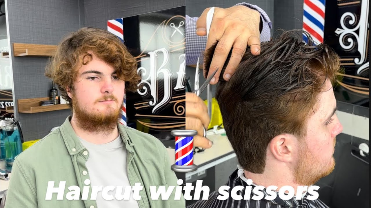 How to cut hair with scissors tutorial#tutorial #hairsalon #learning #barbershop #wales #bestbarber