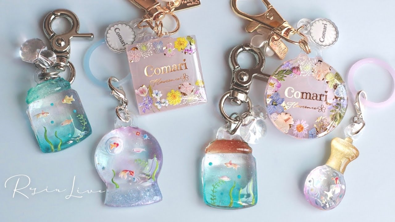 【金魚&花畑】簡単初心者向け☆レジンシールでミニチャーム量産します♪(2026/5/14)425