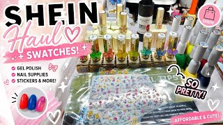 Affordable SHEIN Nail Haul! 💅 Gel Polish, Nail Stickers & Swatches