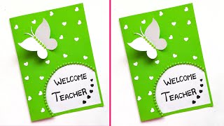 DIY Welcome Card | Welcome Card for Teachers | Handmade welcome Card for Teachers | Card for Teacher