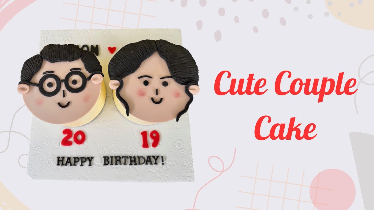 Cute Couple Cake TutorialㅣJoint Birthday Celebration