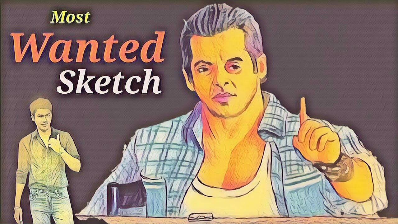 Drawing of Salman Khan from movie Wanted as Radhe || Wanted movie best  dailog scane - YouTube