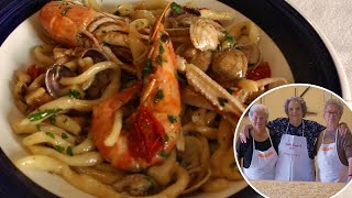Pasta Grannies cook strozzapreti pasta with seafood!