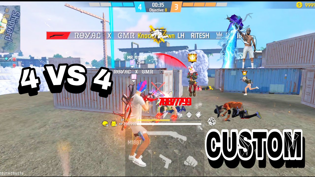 4 Vs 4 Custom Free Fire Max🧐 | Garena Free Fire - YouTube