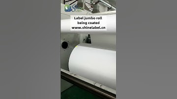 Label jumbo roll being coated #label #quality #shine #manufacturing #material #thermal #customize