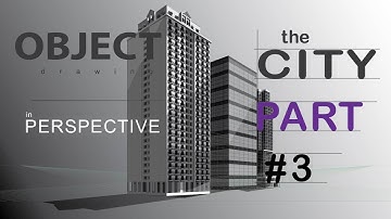 OBJECT DRAWING IN ADOBE ILLUSTRATOR PERSPECTIVE GRID | THE CITY PART#3 | 2 POINT PERSPECTIVE