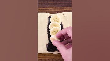 Puff Pastry Chocolate Banana Braid Recipe #food #baking #dessert