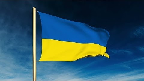 4K Ukraine flag slider style. Waving in the wind with cloud background animation Stock video