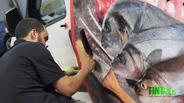 Digital printed vehicle wrap time lapse- New Horizon Food