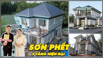 Thực Tế Thi Công Nhà 2 Tầng Hiện Đại – Sơn Phết Hoàn Thiện