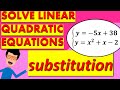 Master the Substitution Method for Solving Linear-Quadratic Systems 📚