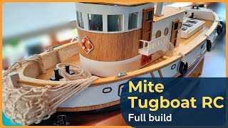 Tugboat Mite - RC wooden boat Nauticurso kit #RC #DIY #kit #boat