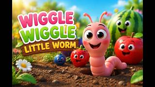 Wiggle Wiggle Little Worm 🐛 | Fun Kids Dance Song | Nursery Rhymes & Garden Adventure 🌈