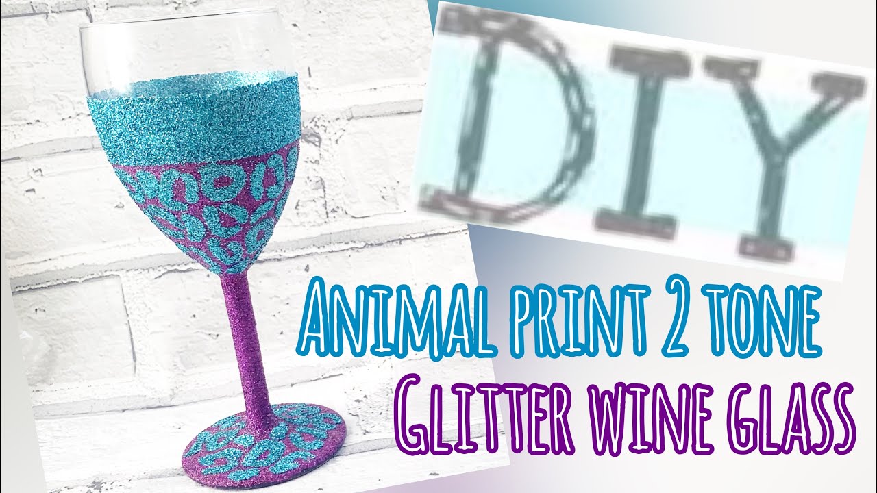 HOW TO MAKE A GLITTERED WINE GLASS ✨🍷 glittered wine glass