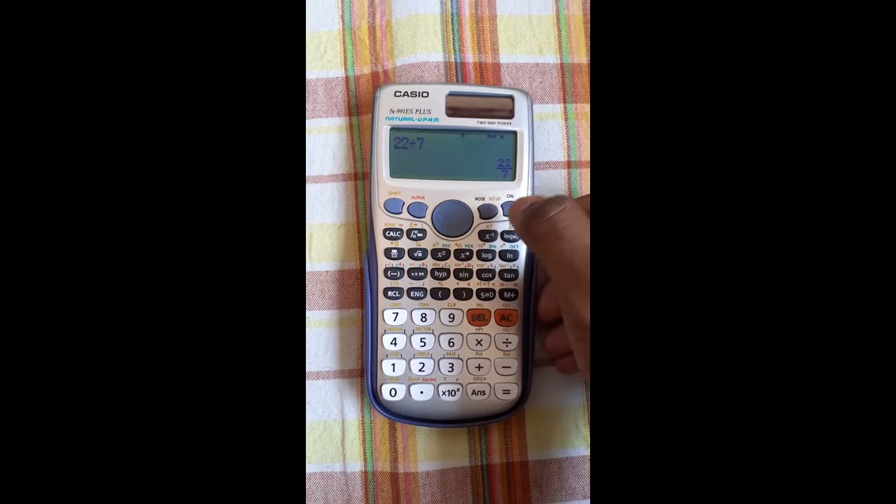 Obtaining A Fraction Instead Of Decimal Number In Fx 991ES PLUS Calculator