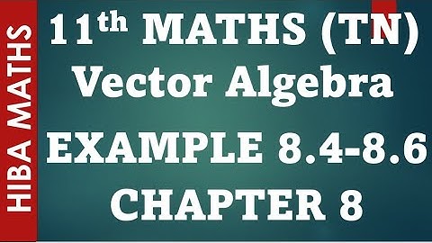 11th maths chapter 8 vector algebra example 8.4-8.6 tn syllabus