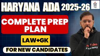 Haryana ADA Exam: Complete Preparation Strategy (Law+GK) for New Candidates | Shubham Sir