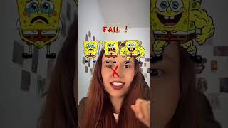 SpongeBob face matching challenge 🎯🎯#trollface #trend #tiktok #tutorial #shorts #viralshorts