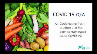 Q & A: Could eating fresh produce that has been contaminated cause COVID-19?