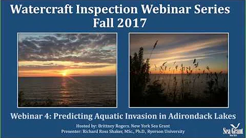 Webinar Series: Aquatic Invasive Species - Watercraft Inspection - 4 of 4 (Fall 2017)