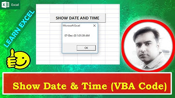 VBA Code for Display Date and Time In Message Box. | Excel VBA
