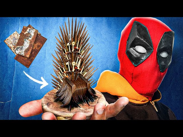 I Built a Game of Thrones Chair from Rusty Metal Sheets | DIY Iron Throne