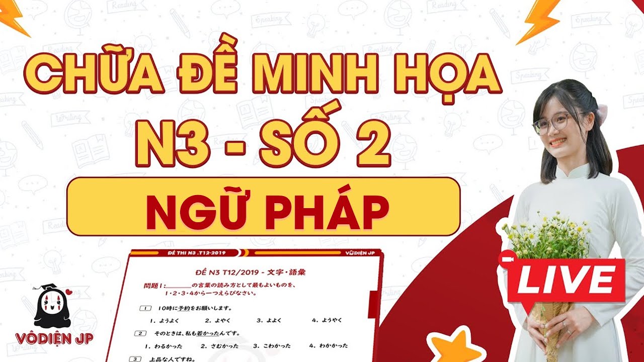 CHỮA ĐỀ MINH HOẠ N3 (SỐ 2) - NGỮ PHÁP CÙNG VÔ DIỆN SS | CHỮA ĐỀ JLPT N3 2025