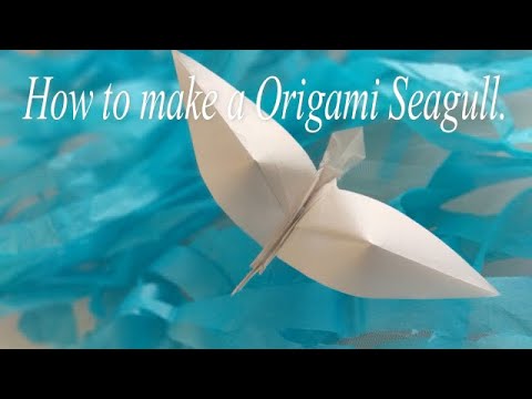 How To Make A Origami Seagull カモメのおりがみ Youtube