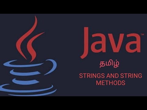 Strings and String methods in Java with Examples Part 1 Tamil #Placements #Java