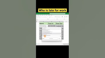 Who are late to work in Excel #shorts