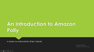 Full Learn AWS in Quick 6 Minutes - Amazon Polly - Part 2 Update