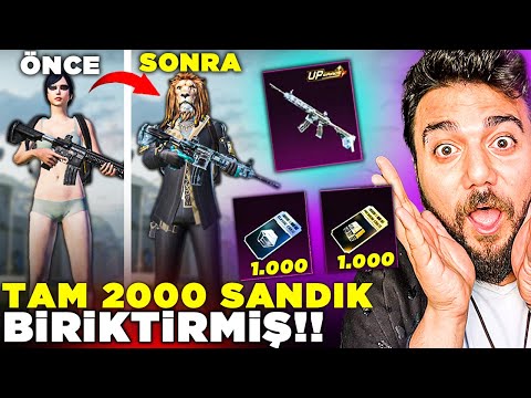 3 YILDIR SANDIK BİRİKTİREN TAKİPÇİMİN HESABINI FULLEDİK! BEDAVA SANDIK REKORU! PUBG Mobile