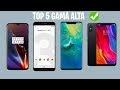 Top 5 MEJORES MOVILES ANDROID GAMA ALTA | Calidad Precio 2019