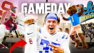 The Biggest Rivalry In College Football Ucla Vs Usc Gameday Vlog D1 Football Day In The Life