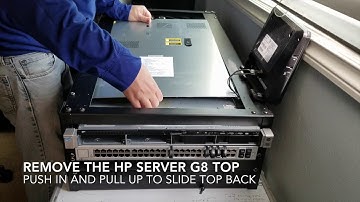 Removing the Hp Proliant DL360p g8 top removed