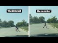 The different ways people cross the road.