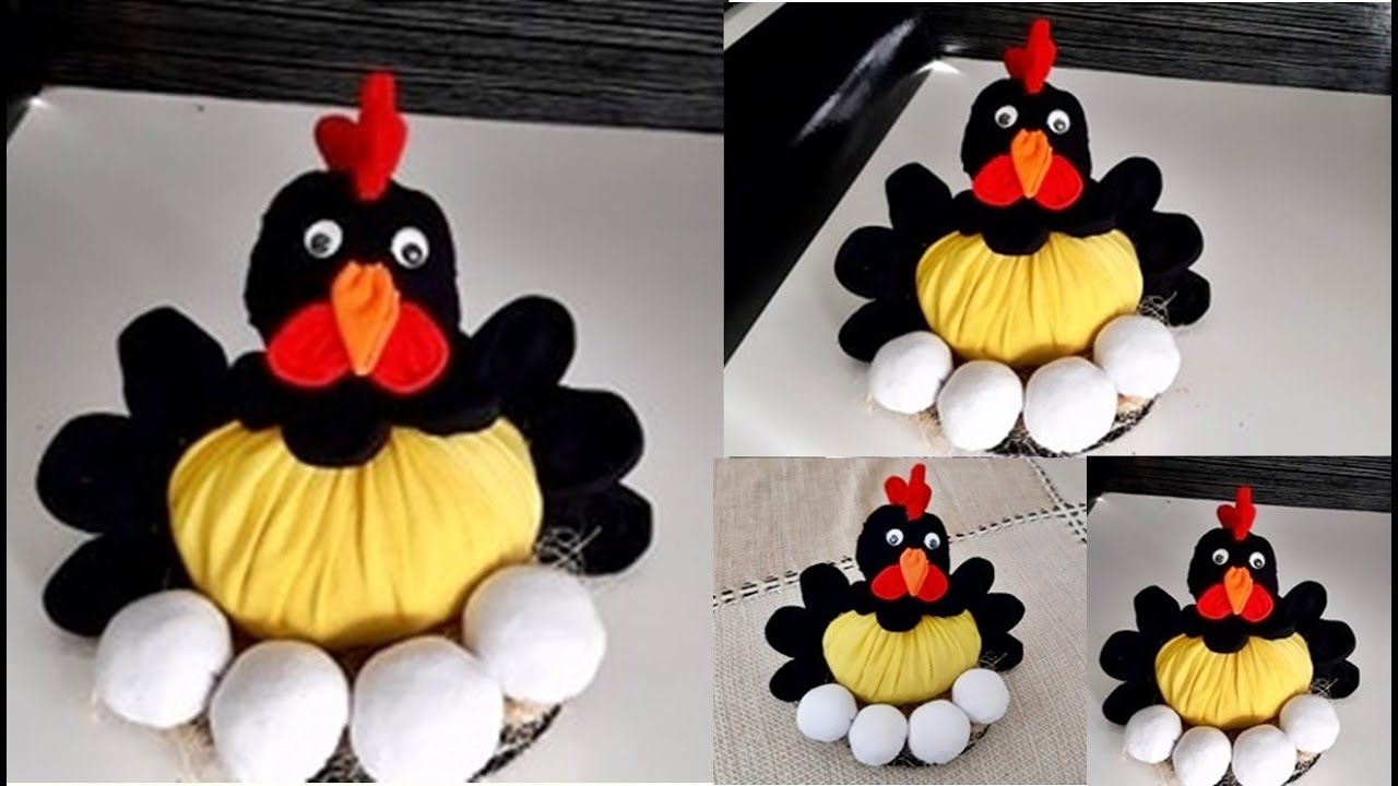 GALINHA FEITA COM FUXICO/DECORAÇÃO /PESO DE PORTA