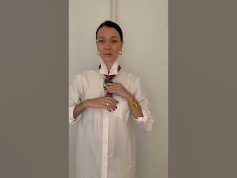 Оригинальный способ завязать платок на шею - YouTube