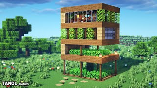 ⚒️Minecraft : How To Build a Survival for Beginners: Wooden House - 마인크래프트 건축, 마크 집짓기, 마크 나무집 by 타놀 게임즈-Tanol Games 23,707 views 9 months ago 11 minutes, 34 seconds