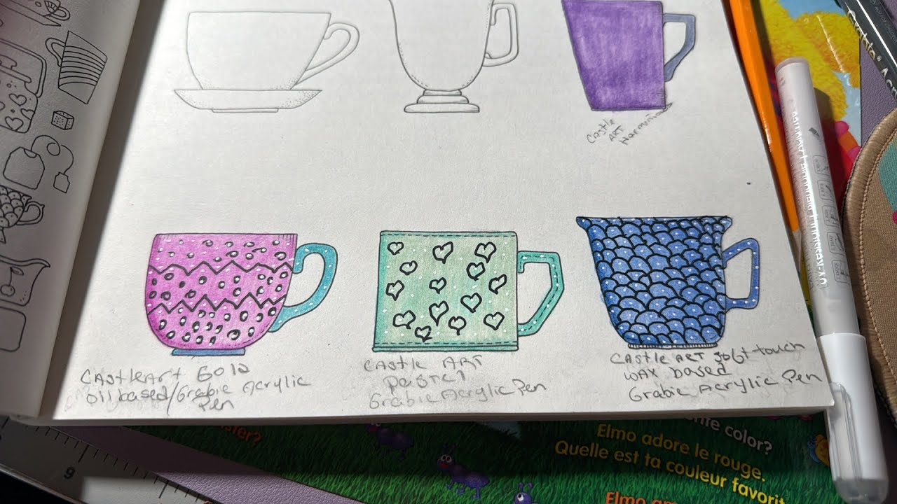 Castle art colored pencils 