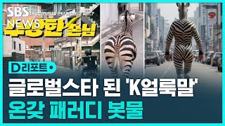 글로벌 스타 된 &#39;K얼룩말&#39;…패러디 난리났네 / SBS / #D리포트