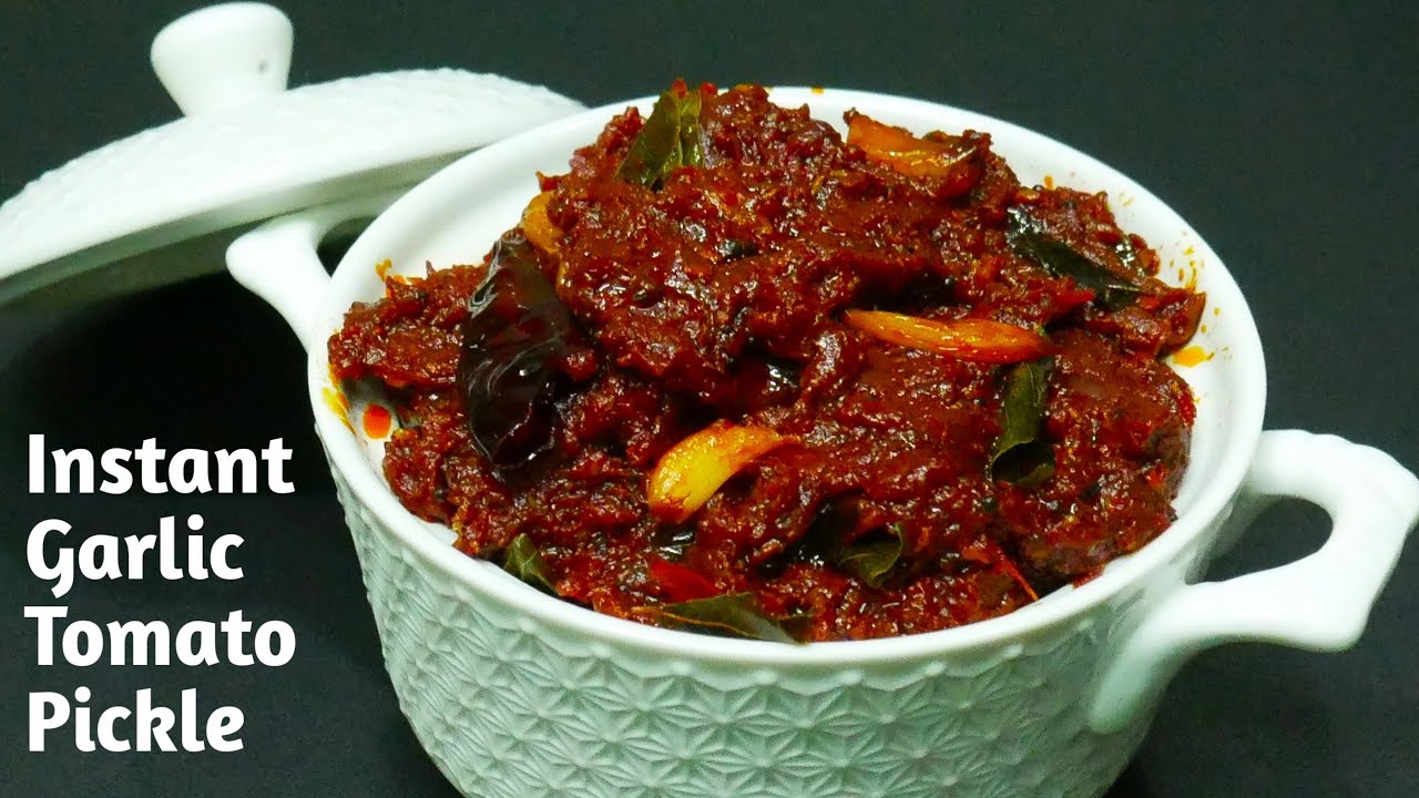 Garlic Tomato Pickle | Tomato Pickle Tomato Chutney | Tomato Pachadi | Tomato Recipes