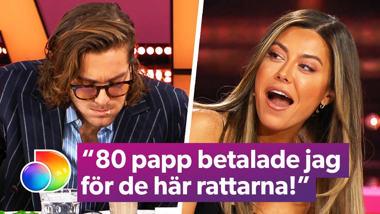 Benjamin spyr i TV när han måste svara på Biancas intima frågor ... Benjamin spyr i TV när han måste svara på Biancas intima frågor ...