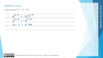 VCAA Mathematical Methods 2014 Exam 1 - Question 4