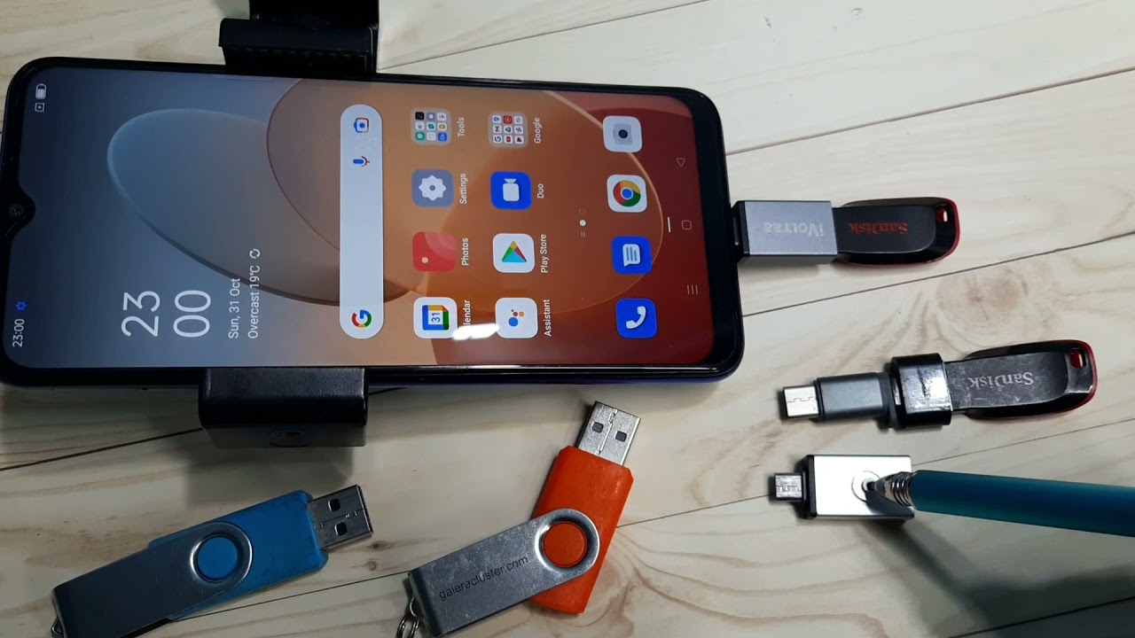How to TRANSFER PHOTOS from Cell Phone to PEN DRIVE USB Memory 