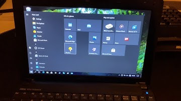 MSI Wind U100 netbook running Windows 10 20h2